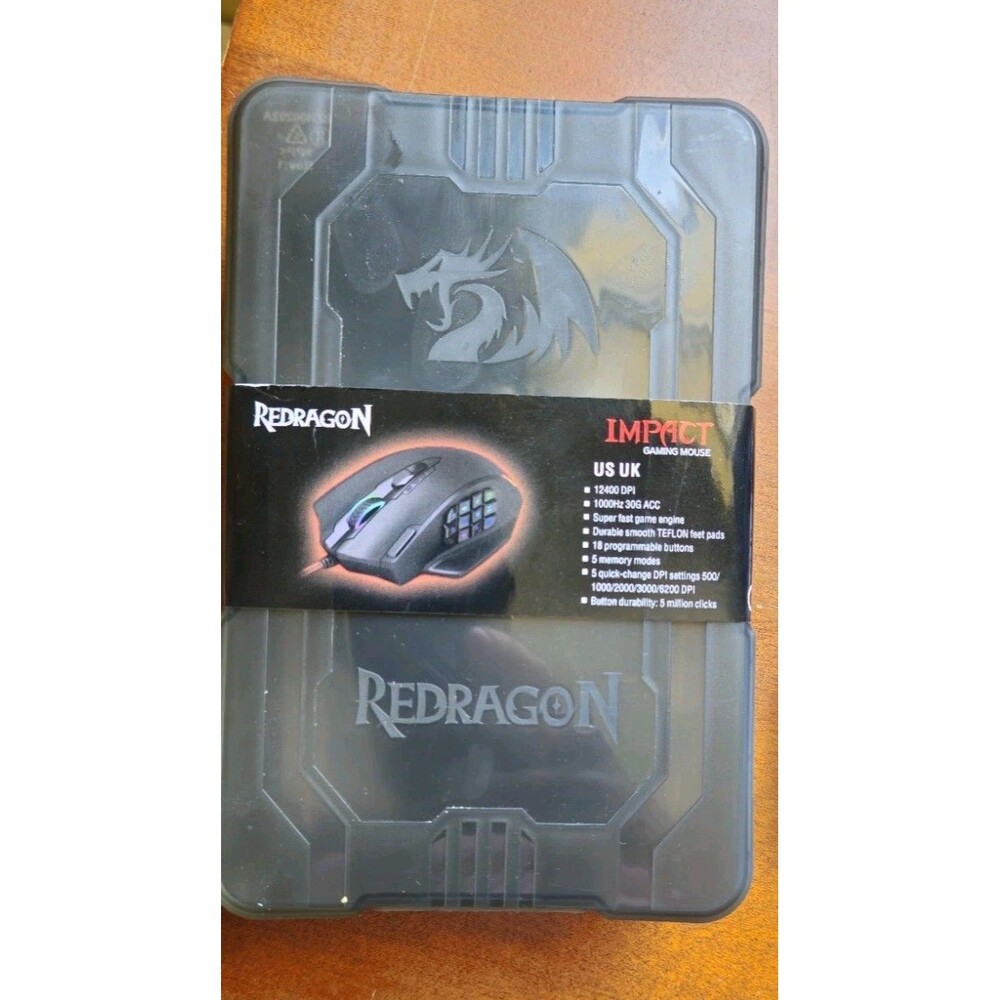 Redragon M908 Impact RGB LED MMO Optical Mouse Wired Gaming 12,400DPI